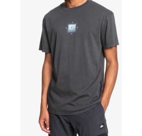 Quiksilver Mountain Rise t-shirt da uomo a manica corta con stampa tramonto sulla schiena